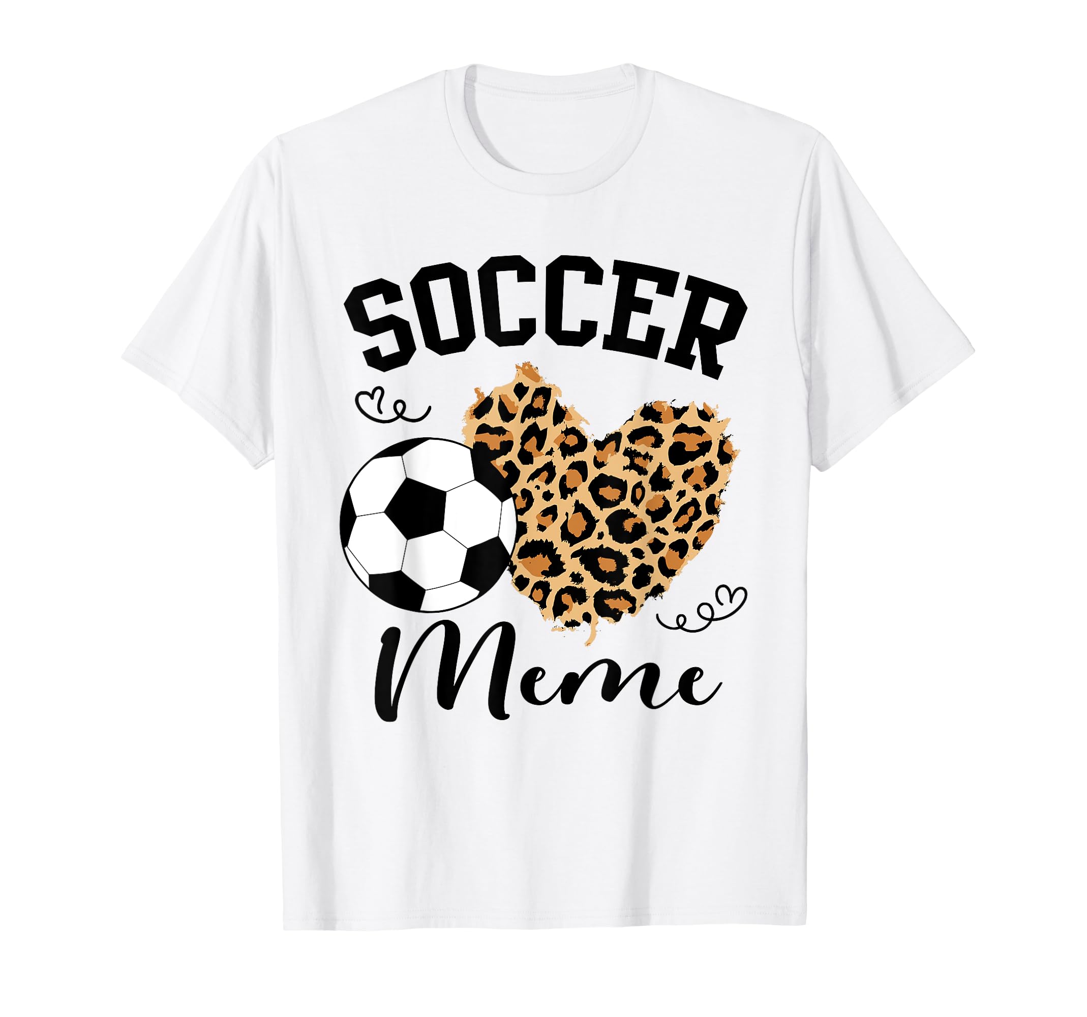 Soccer Meme Heart Leopard Meme T-Shirt - Aesthetic Graphic for Adults - T-Shirt, Sweatshirt, Hoodie