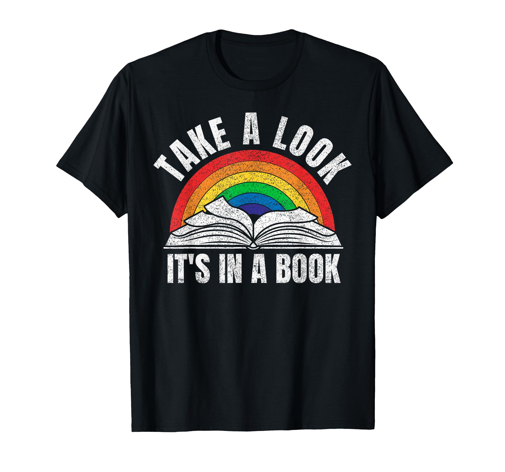 Rainbow Take Its Book Reading Art T-Shirt - Fun Novelty Design for Adults - T-Shirt, Sweatshirt, Hoodie