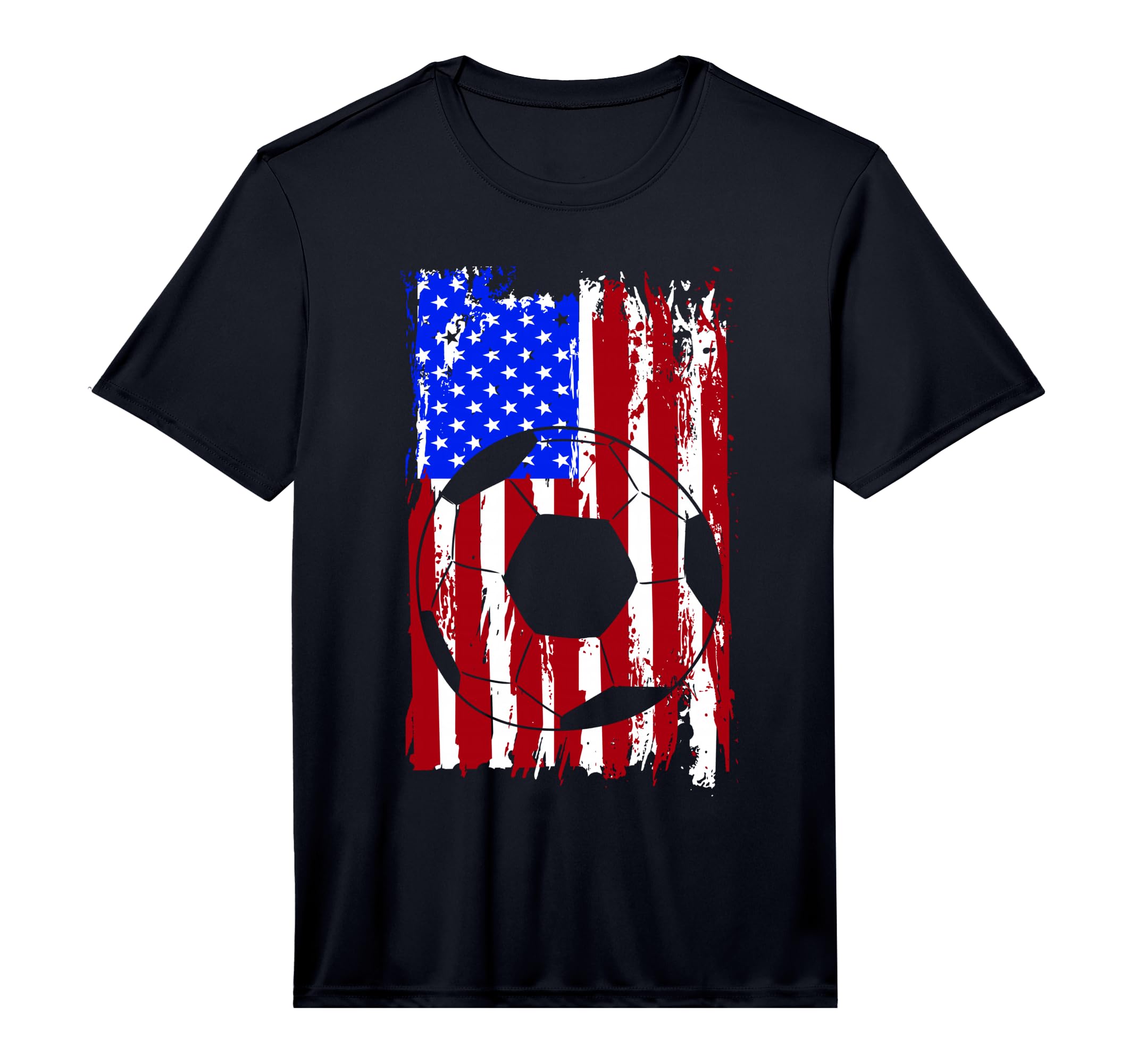 American Flag Futsal Soccer Performance T-Shirt - Graphic Print for Adults - T-Shirt, Sweatshirt, Hoodie
