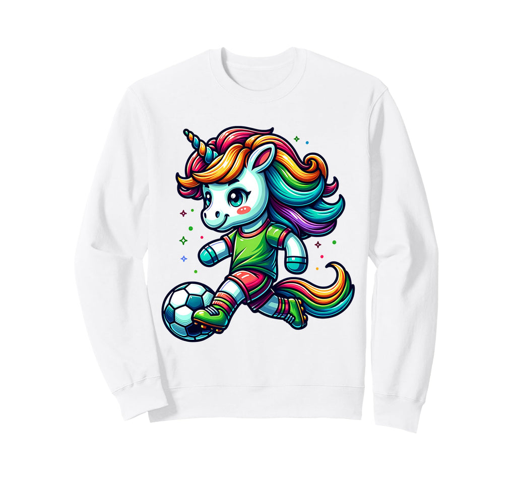 Footballer Unicorn Fans Sweatshirt - Casual Everyday Wear for Adults - T-Shirt, Sweatshirt, Hoodie