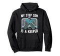 Hockey Keeper Step Dad Hockey Goalie Stepdad Hoodie - Graphic Print Unisex - T-Shirt, Sweatshirt, Hoodie