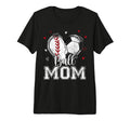 Ball Mom Baseball Soccer Heart Nana Both T-Shirt - Graphic Print Unisex - T-Shirt, Sweatshirt, Hoodie