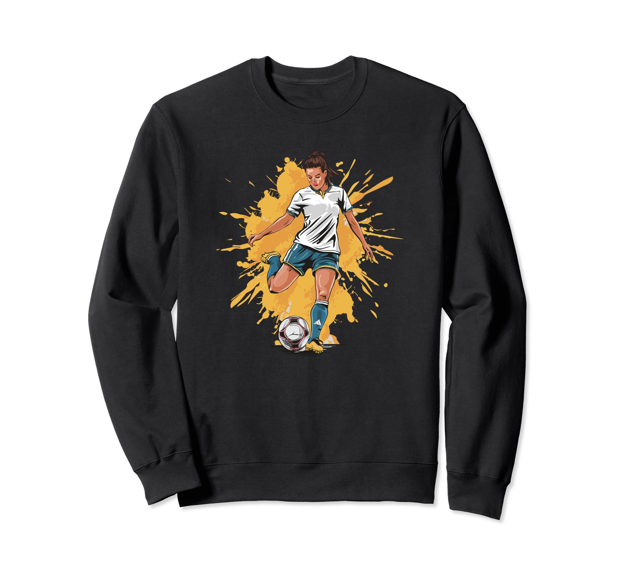 Soccer Paint Splatter Art Soccer Sweatshirt - Novelty Apparel Men Women - T-Shirt, Sweatshirt, Hoodie