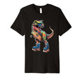 Skate Dinosaurs Roller Skating Rink T-Shirt - Graphic Print for Adults - T-Shirt, Sweatshirt, Hoodie