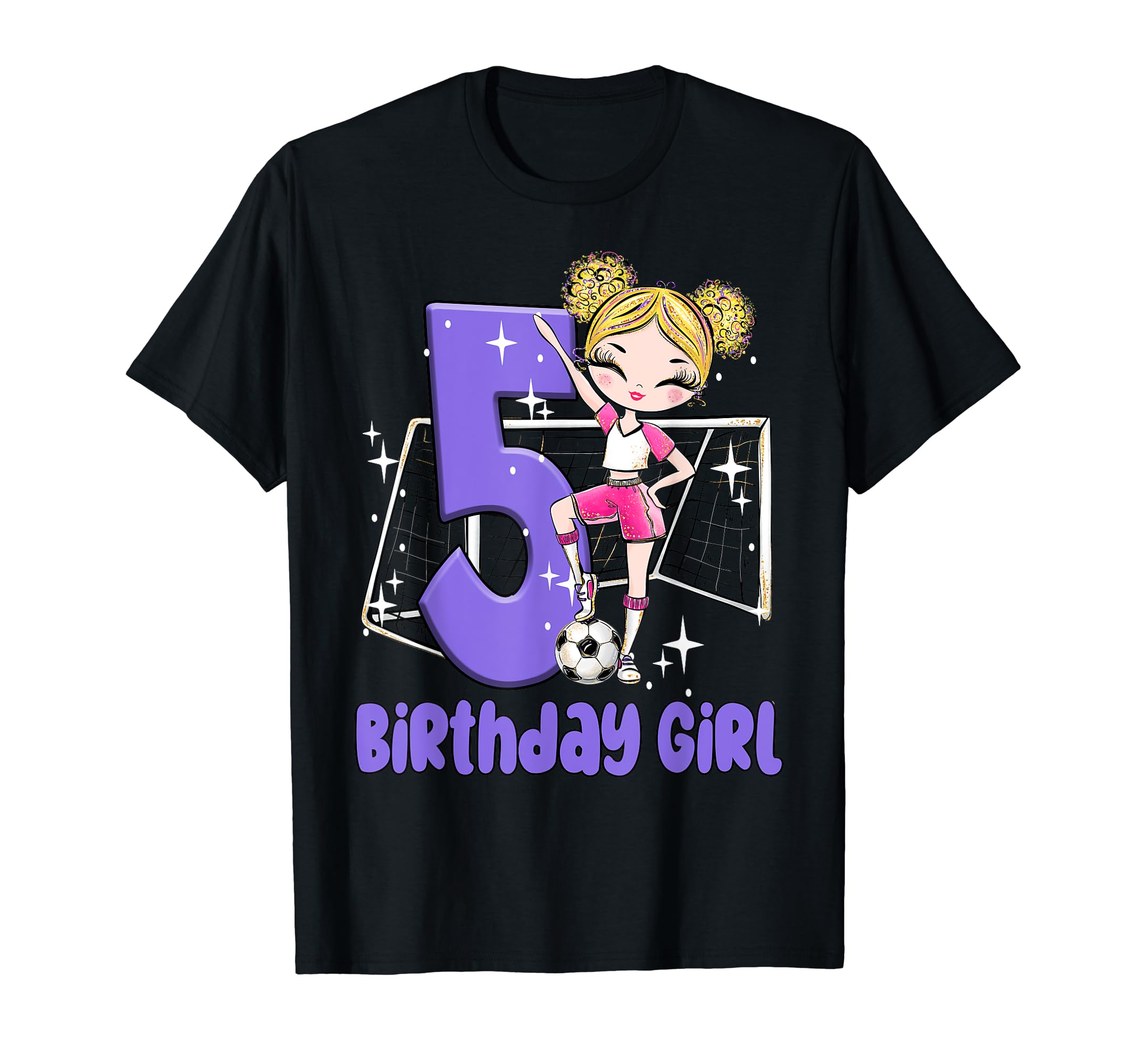 5Th Birthday Soccer Ball Net Party Five T-Shirt - Graphic Print Unisex - T-Shirt, Sweatshirt, Hoodie