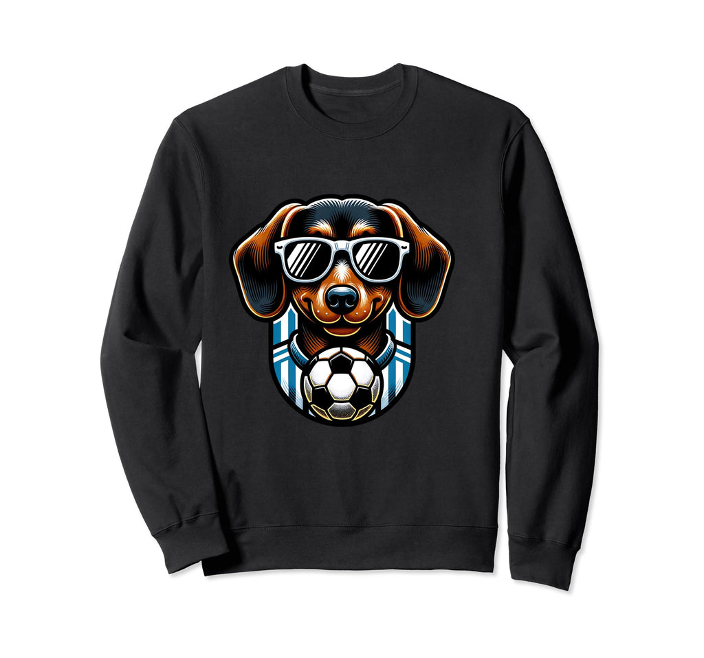 Dachshund Soccer Player Funny Wiener Sweatshirt - Unique Graphic Men Women - T-Shirt, Sweatshirt, Hoodie