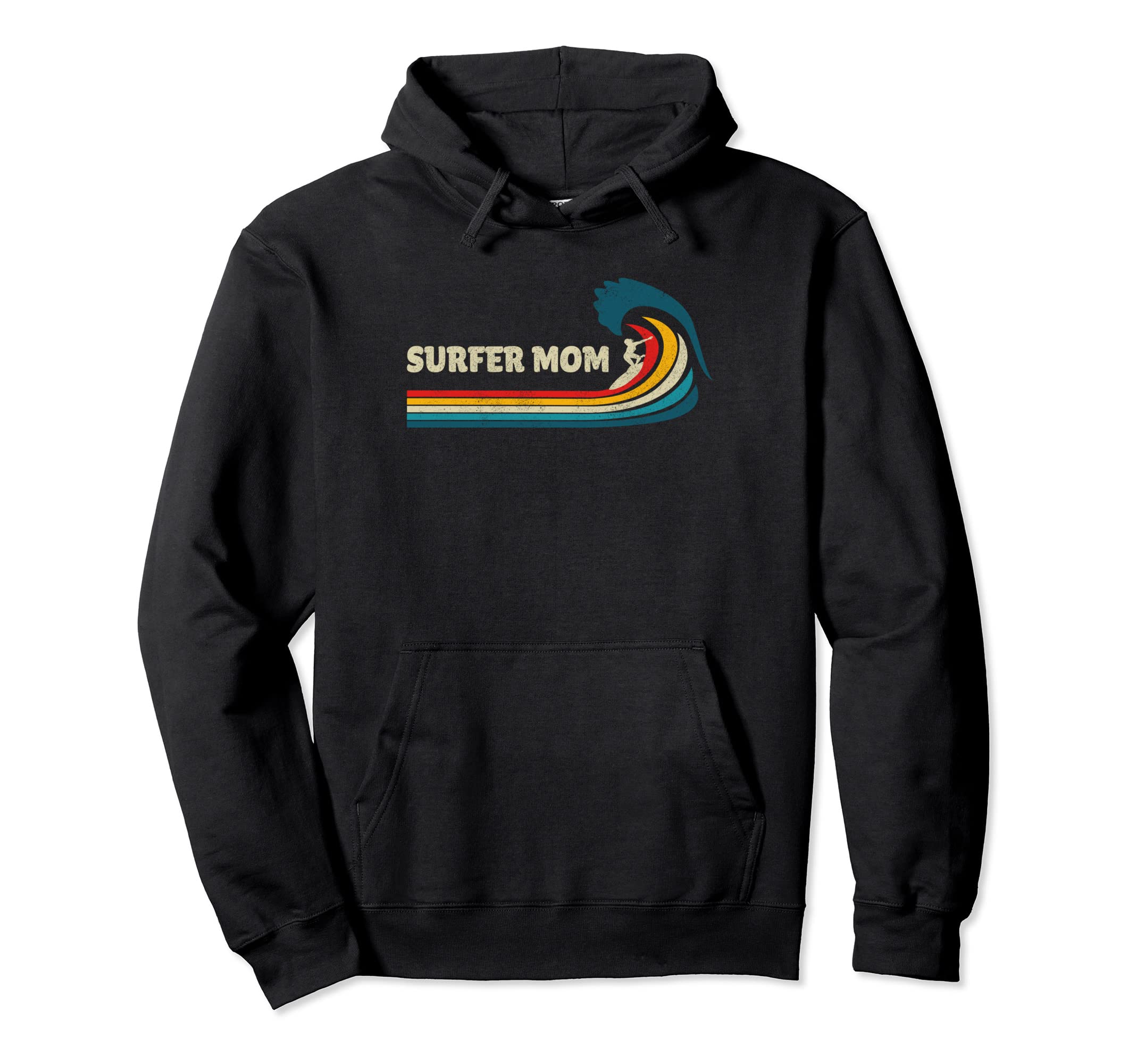 Surfer Mom Gift Wave Surfing Surf Hoodie - Custom Art Print for Adults - T-Shirt, Sweatshirt, Hoodie