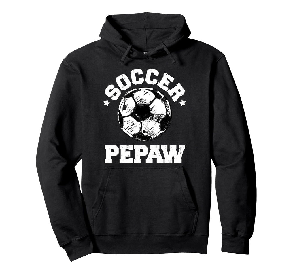 Soccer Pepaw Soccer Ball Distressed Hoodie - Trendy Graphic for Adults - T-Shirt, Sweatshirt, Hoodie