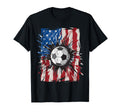 Patriotic Soccer 4Th July Usa T-Shirt - Casual Everyday Wear Unisex - T-Shirt, Sweatshirt, Hoodie