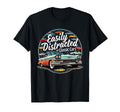 Easily Distracted Cars Old Car Guy T-Shirt - Streetwear Style Unisex - T-Shirt, Sweatshirt, Hoodie
