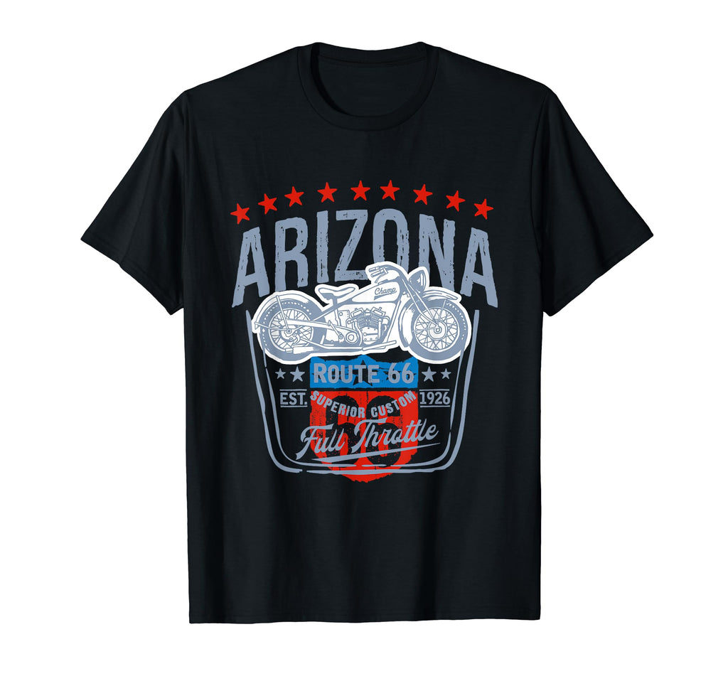 Route 66 Arizona Motorcycle T-Shirt - Trendy Graphic Unisex - T-Shirt, Sweatshirt, Hoodie