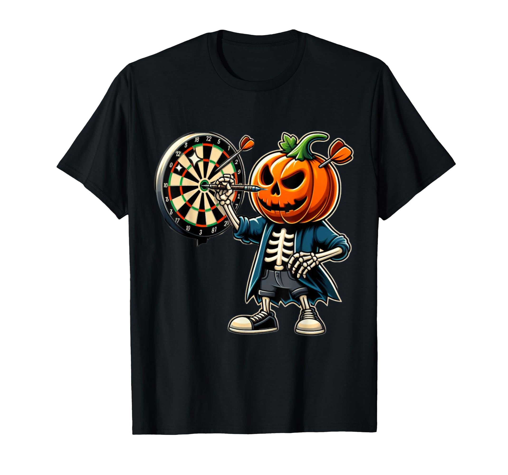 Funny Halloween Dart Player T-Shirt - Fun Novelty Design for Adults - T-Shirt, Sweatshirt, Hoodie
