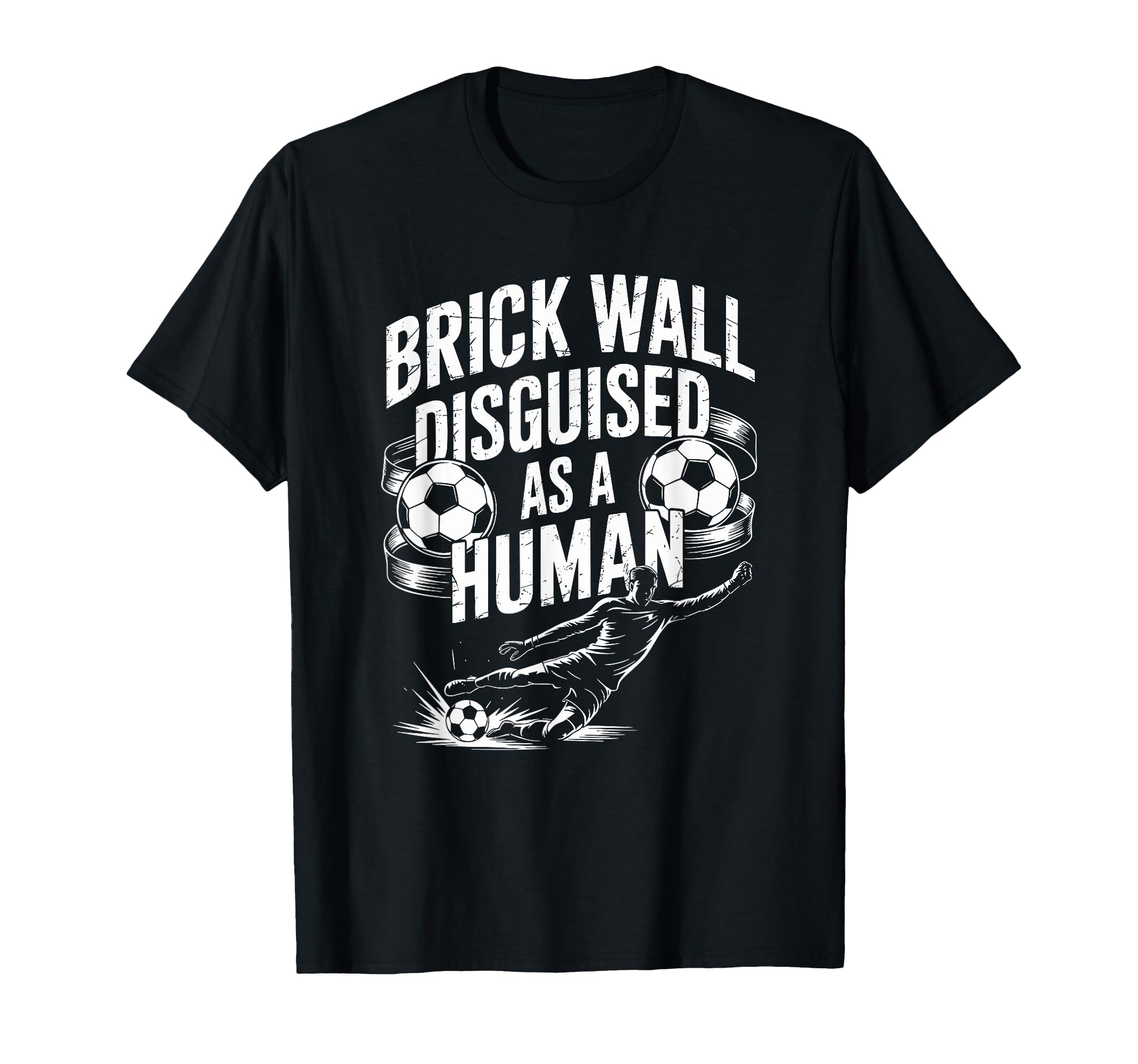 Coach Soccer Player Brick Wall T-Shirt - Minimalist Print Men Women - T-Shirt, Sweatshirt, Hoodie