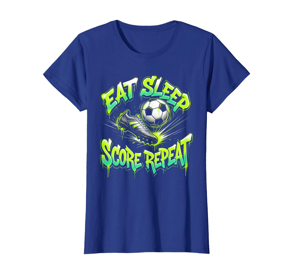Eat Sleep Score Repeat Soccer T-Shirt - Minimalist Print Unisex - T-Shirt, Sweatshirt, Hoodie