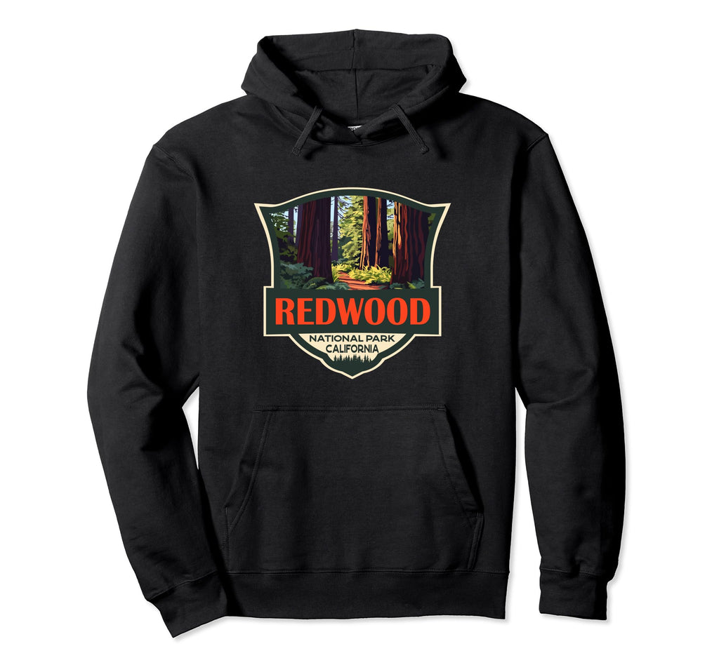 Redwood National Park Illustration Hoodie - Minimalist Print for Adults - T-Shirt, Sweatshirt, Hoodie