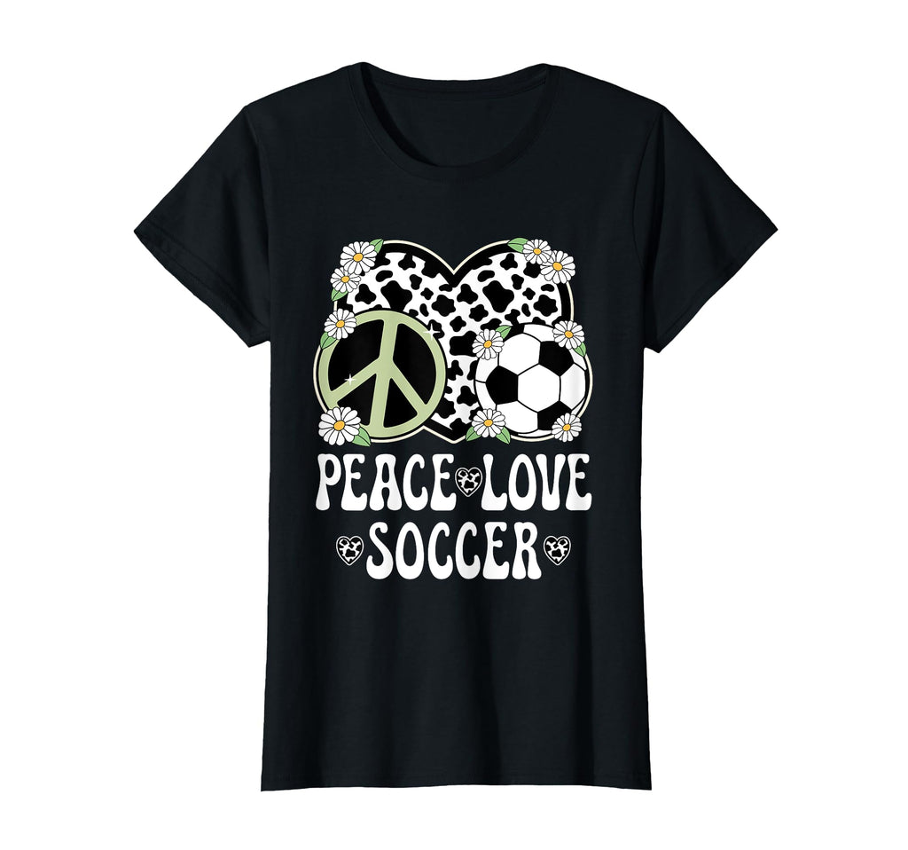 Peace Love Soccer Lover Cow Soccer T-Shirt - Unique Graphic for Adults - T-Shirt, Sweatshirt, Hoodie