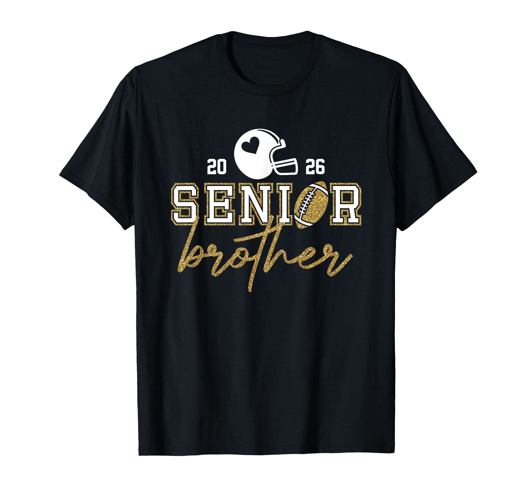 Senior Brother Graduation Football T-Shirt - Fun Novelty Design for Adults - T-Shirt, Sweatshirt, Hoodie