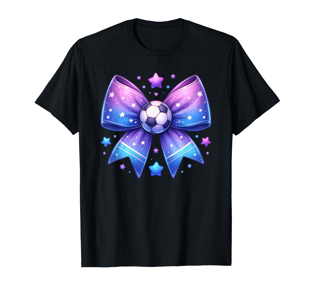 Soccer Coquette Bow Sports Blue And T-Shirt - Streetwear Style Men Women - T-Shirt, Sweatshirt, Hoodie