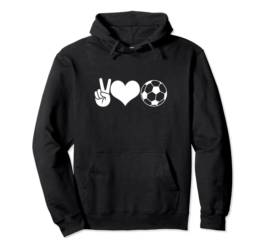 Soccer Peace Love Soccer Player Hoodie - Custom Art Print Unisex - T-Shirt, Sweatshirt, Hoodie