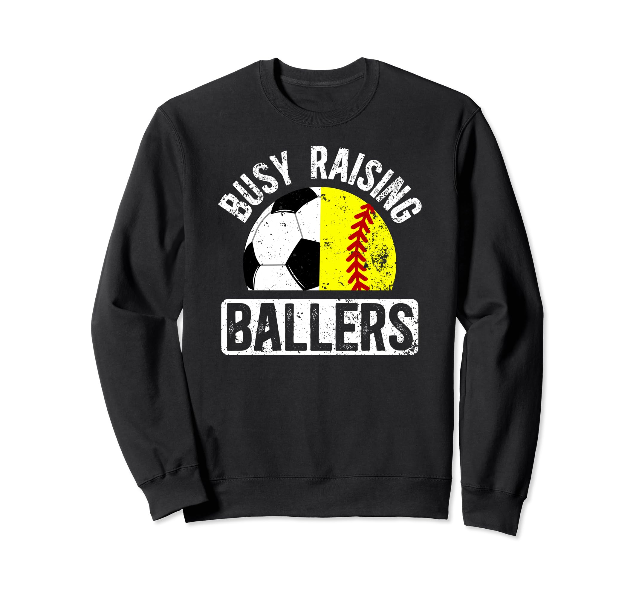 Busy Raising Ballers Softball Sweatshirt - Custom Art Print for Adults - T-Shirt, Sweatshirt, Hoodie