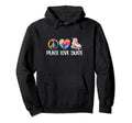 Peace Love Skate Roller Skates 70S 80S Hoodie - Graphic Print for Adults - T-Shirt, Sweatshirt, Hoodie