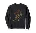 Soccer Player One Line Drawing Sweatshirt - Streetwear Style Unisex - T-Shirt, Sweatshirt, Hoodie