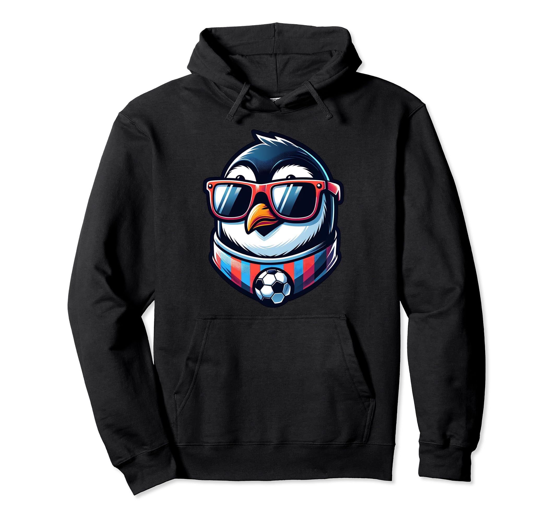 Penguin Bird Soccer Champion Fan Hoodie - Fun Novelty Design Men Women - T-Shirt, Sweatshirt, Hoodie