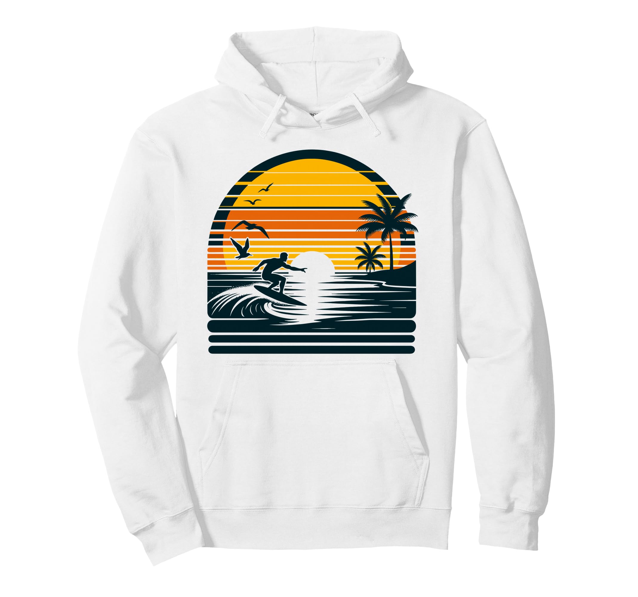 Surfer Surfing Surf Beach Hawaiian Hoodie - Casual Everyday Wear Unisex - T-Shirt, Sweatshirt, Hoodie
