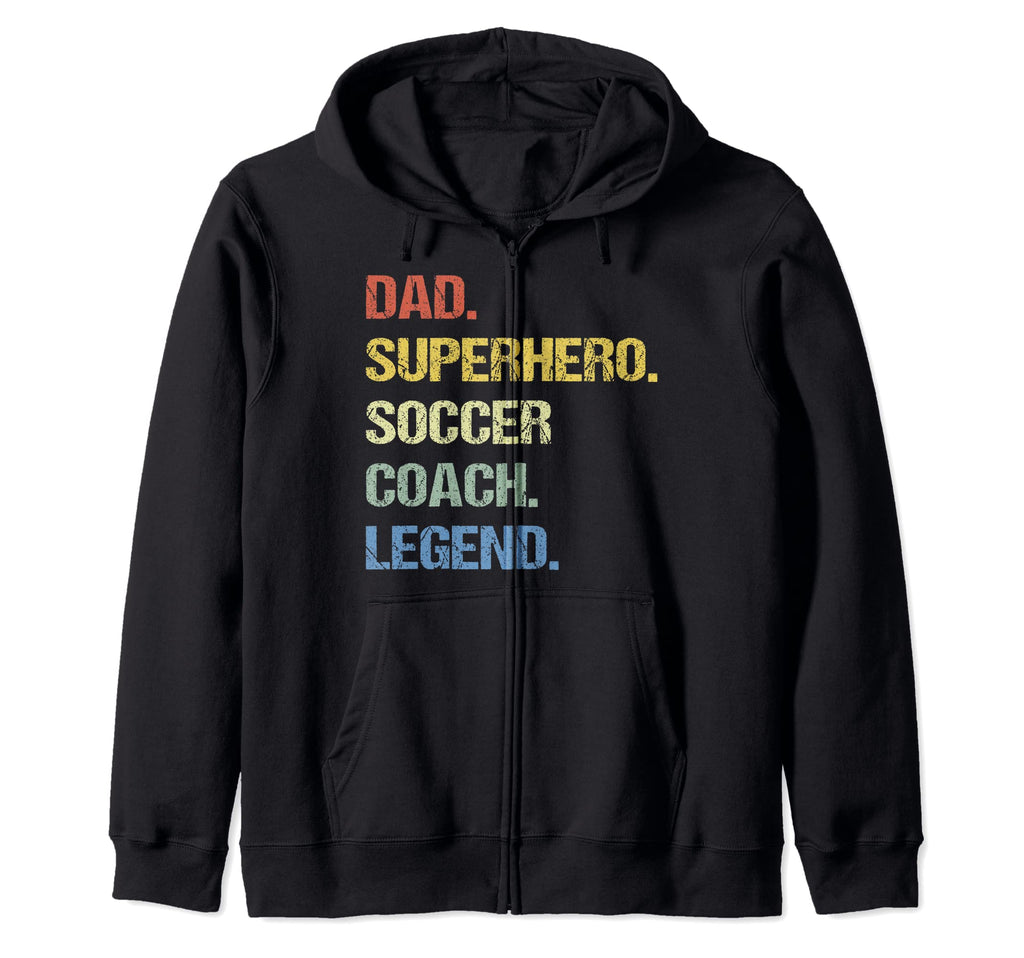 Dad Superhero Soccer Coach Legend Sweatshirt - Graphic Print Unisex - T-Shirt, Sweatshirt, Hoodie