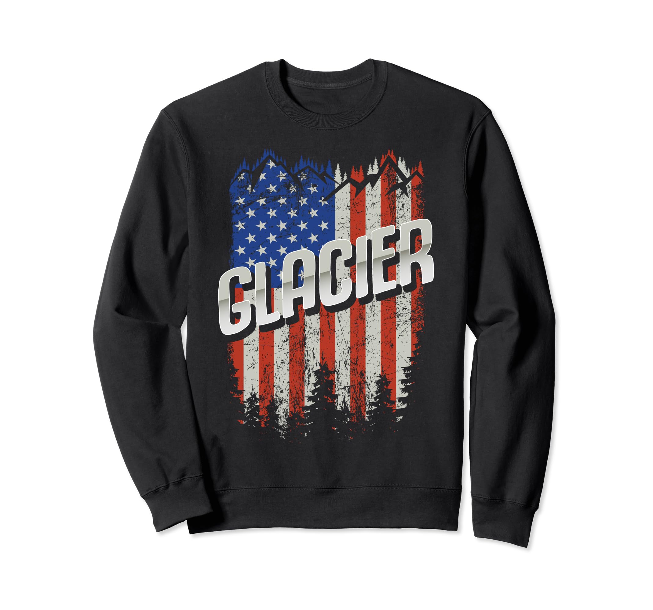 Glacier National Park Us Glacier Sweatshirt - Unique Graphic Unisex - T-Shirt, Sweatshirt, Hoodie