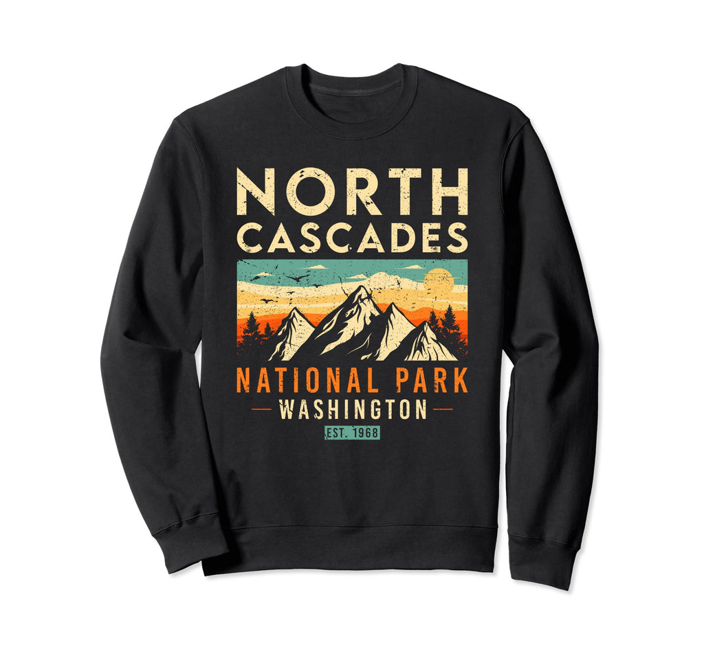 North Cascades Est 1968 Washington Sweatshirt - Minimalist Print Unisex - T-Shirt, Sweatshirt, Hoodie