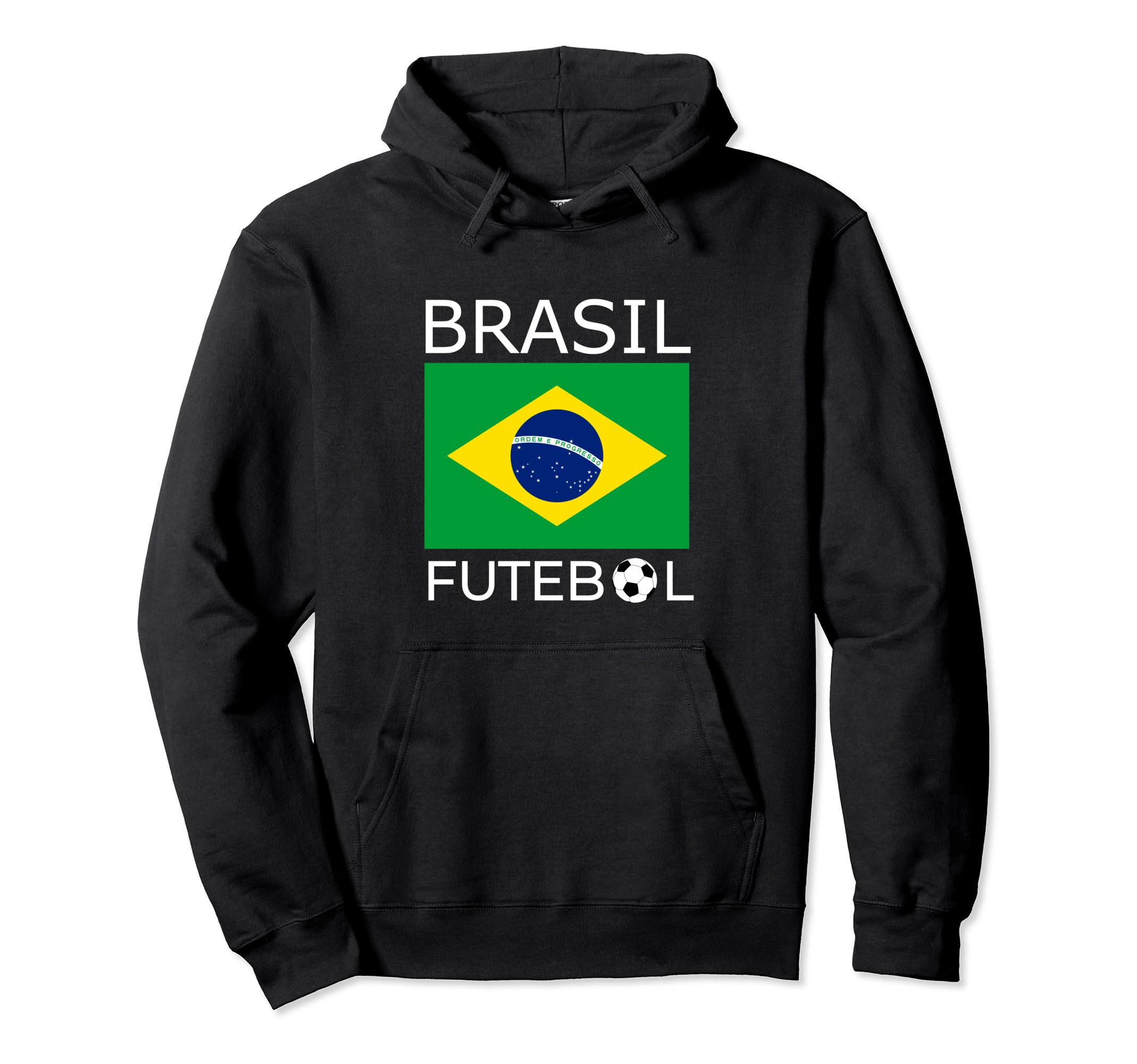 Brasil Soccer Team Futebol Ball Hoodie - Fun Novelty Design Men Women - T-Shirt, Sweatshirt, Hoodie