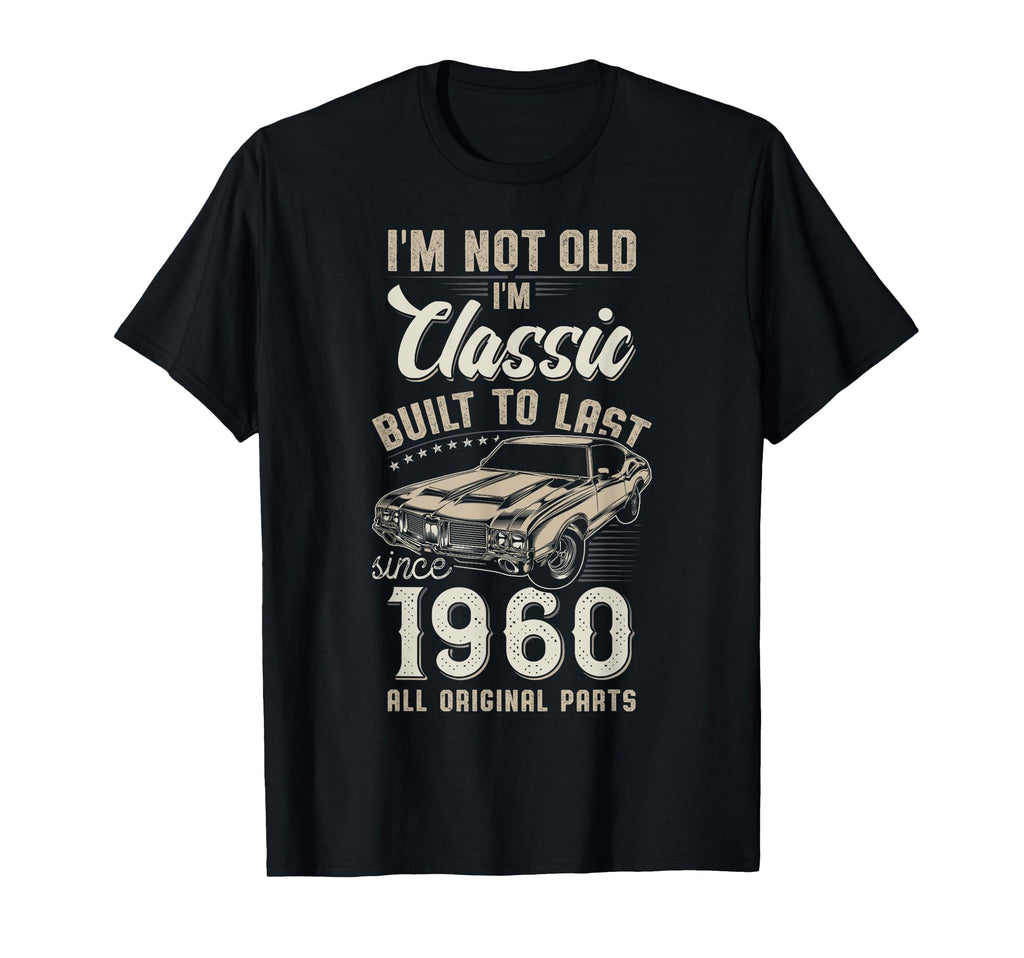 66Th Birthday Born 1960 Car T-Shirt - Novelty Apparel Men Women - T-Shirt, Sweatshirt, Hoodie
