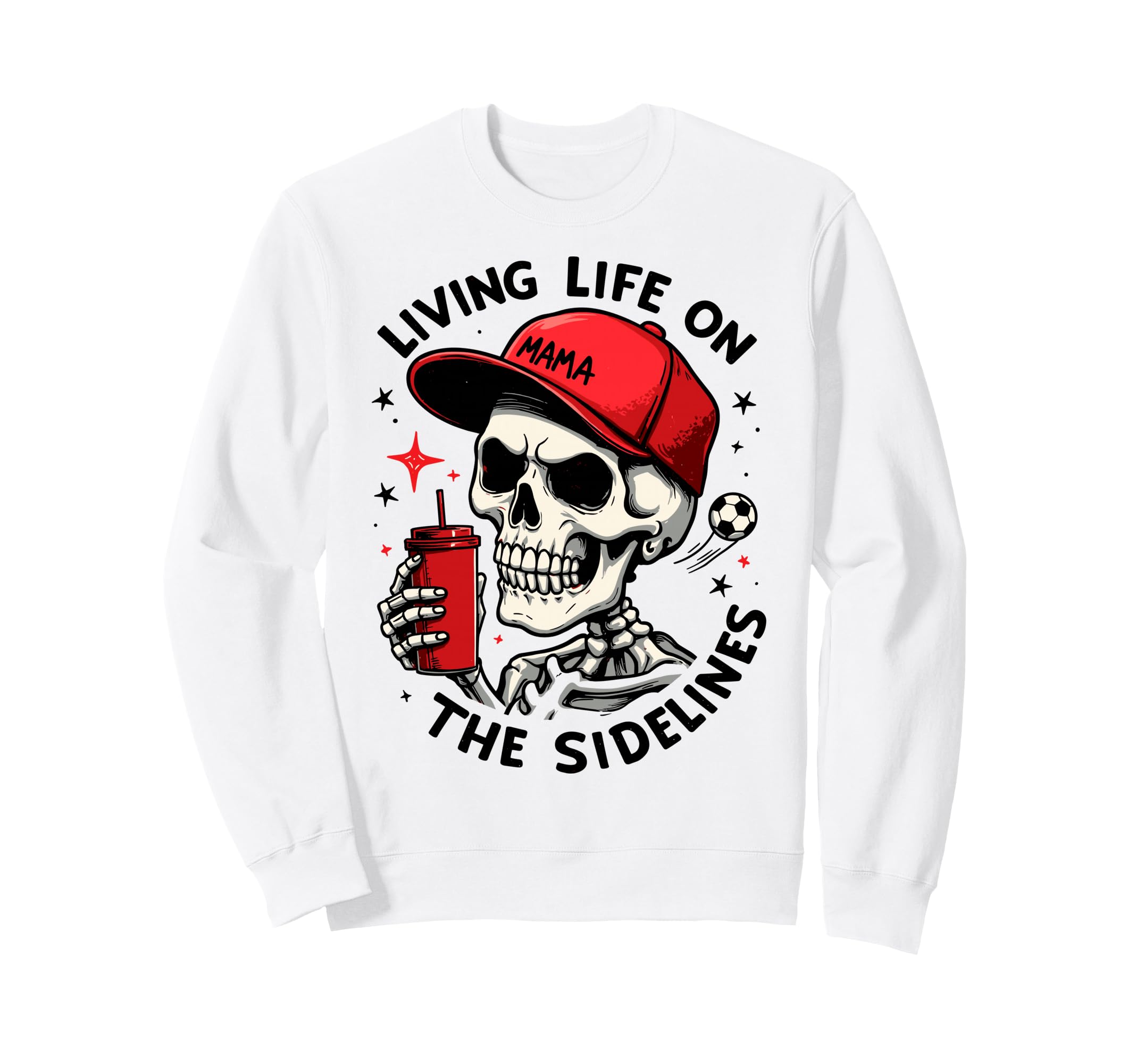 Living Life Sidelines Soccer Mama Sweatshirt - Custom Art Print for Adults - T-Shirt, Sweatshirt, Hoodie