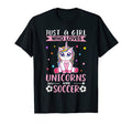 Just Who Loves Unicorns And Soccer T-Shirt - Trendy Graphic Unisex - T-Shirt, Sweatshirt, Hoodie