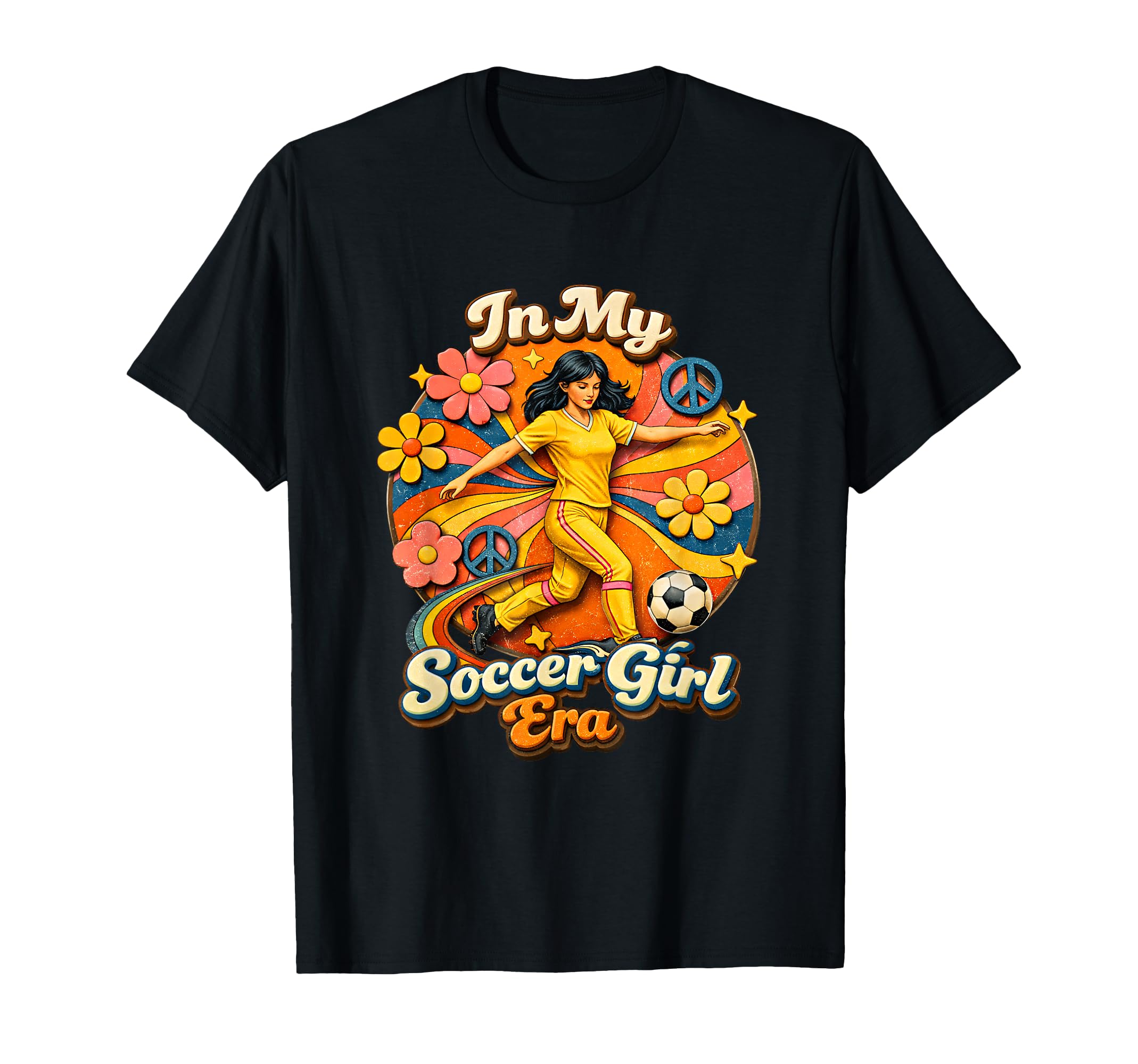 My Soccer Era 70S Groovy Flower T-Shirt - Aesthetic Graphic for Adults - T-Shirt, Sweatshirt, Hoodie
