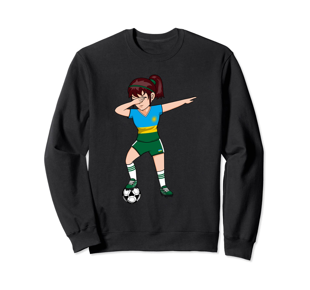 Dabbing Soccer Rwanda Jersey Rwandan Sweatshirt - Custom Art Print Unisex - T-Shirt, Sweatshirt, Hoodie