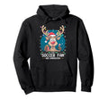 Soccer Fan Reindeer Matching Family Hoodie - Minimalist Print for Adults - T-Shirt, Sweatshirt, Hoodie