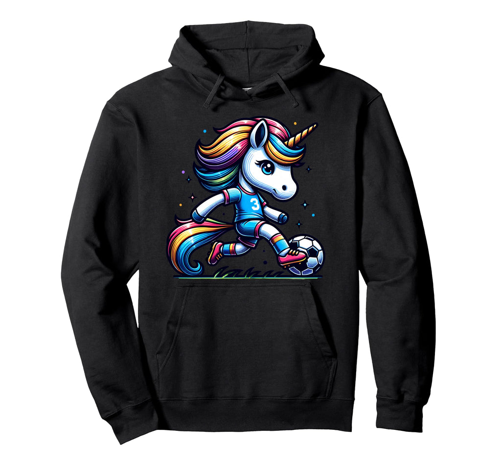 Footballer Unicorn Fans Soccer Team Hoodie - Novelty Apparel for Adults - T-Shirt, Sweatshirt, Hoodie