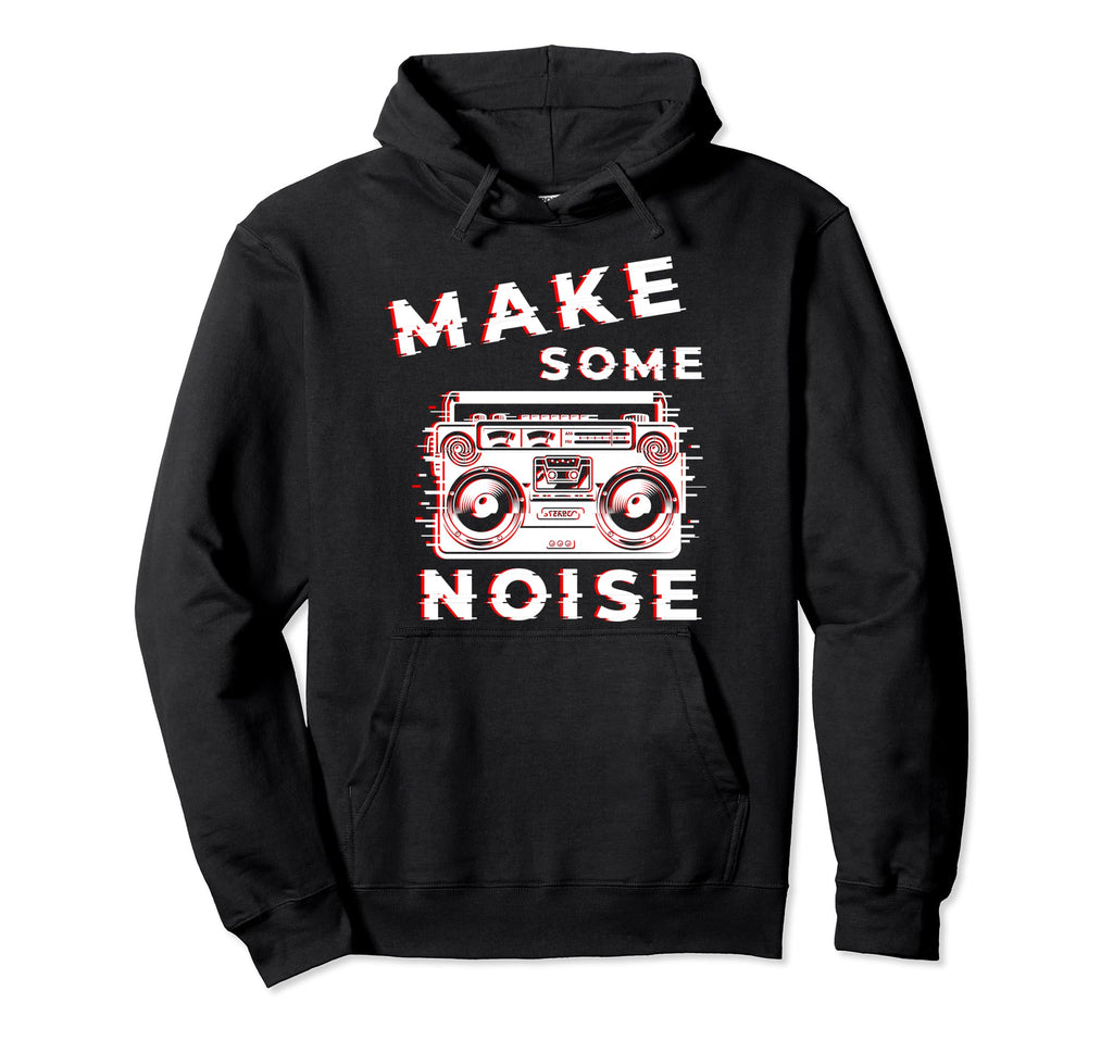 Ghetto Blaster Boombox Cassette Tape Hoodie - Custom Art Print for Adults - T-Shirt, Sweatshirt, Hoodie