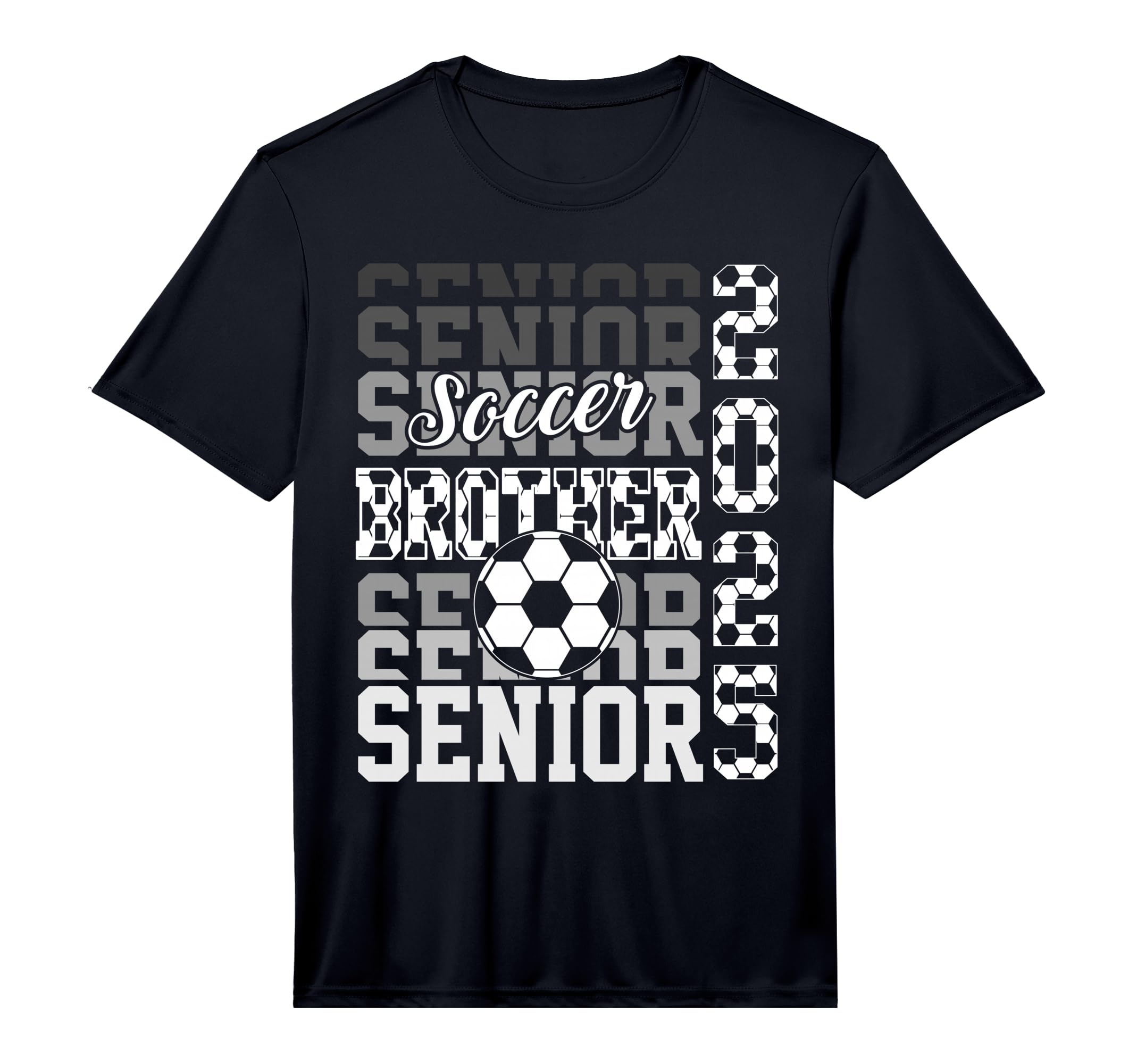 Soccer Senior Brother Class 2025 Senior T-Shirt - Graphic Print for Adults - T-Shirt, Sweatshirt, Hoodie