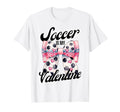 Soccer Is My Valentine Coquette Bow T-Shirt - Aesthetic Graphic for Adults - T-Shirt, Sweatshirt, Hoodie