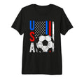 Usa Flag Soccer Tournament Tri Blend T-Shirt - Novelty Apparel for Adults - T-Shirt, Sweatshirt, Hoodie