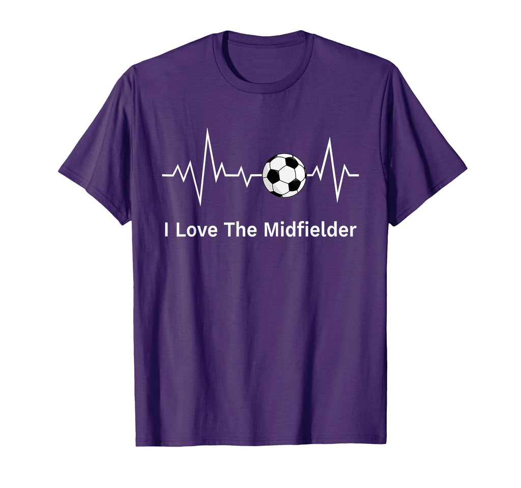Moms I Love Midfielder Heartbeat T-Shirt - Unique Graphic Men Women - T-Shirt, Sweatshirt, Hoodie