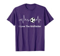 Moms I Love Midfielder Heartbeat T-Shirt - Unique Graphic Men Women - T-Shirt, Sweatshirt, Hoodie