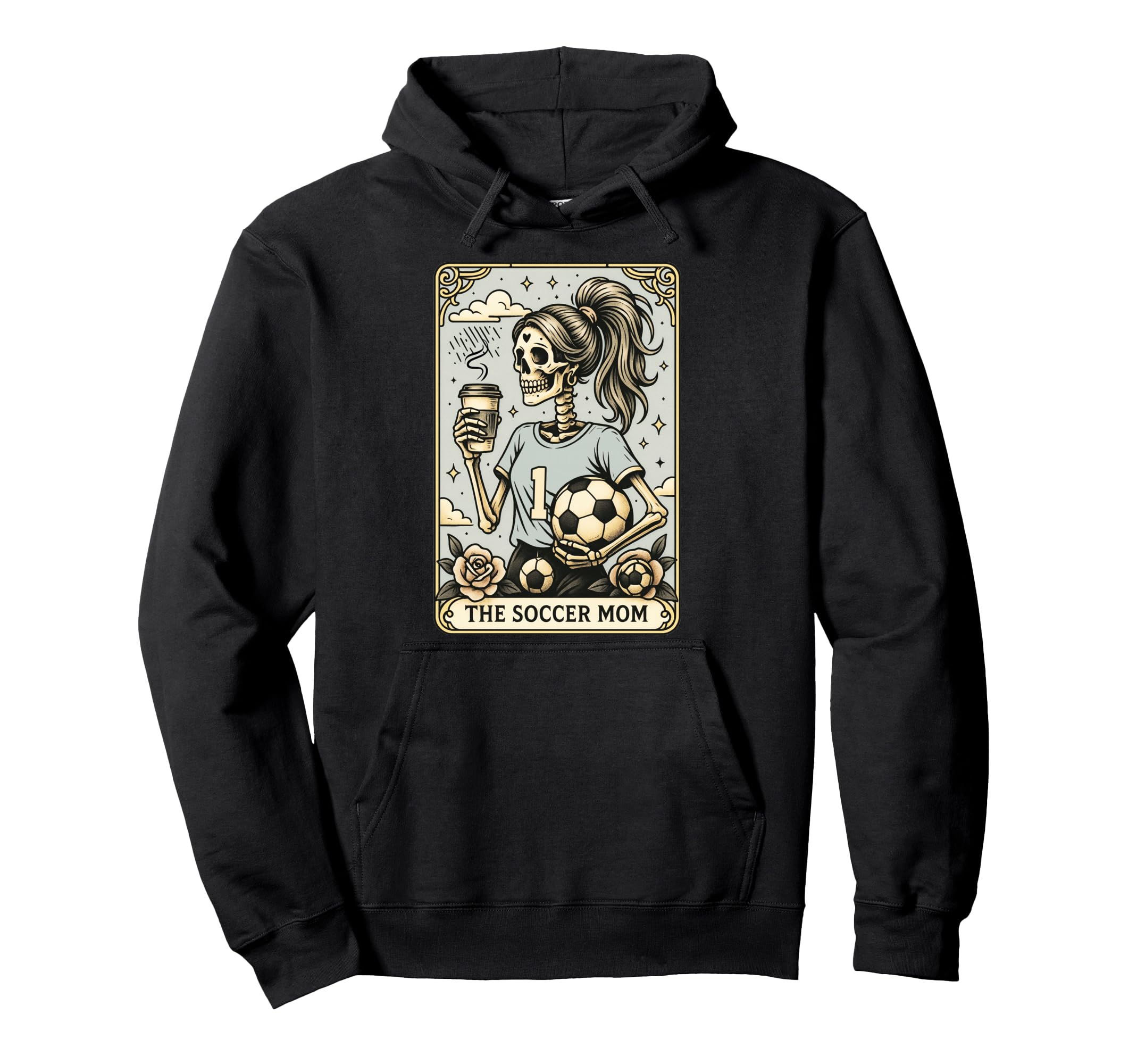 Soccer Mom Tarot Card Halloween Soccer Hoodie - Graphic Print for Adults - T-Shirt, Sweatshirt, Hoodie