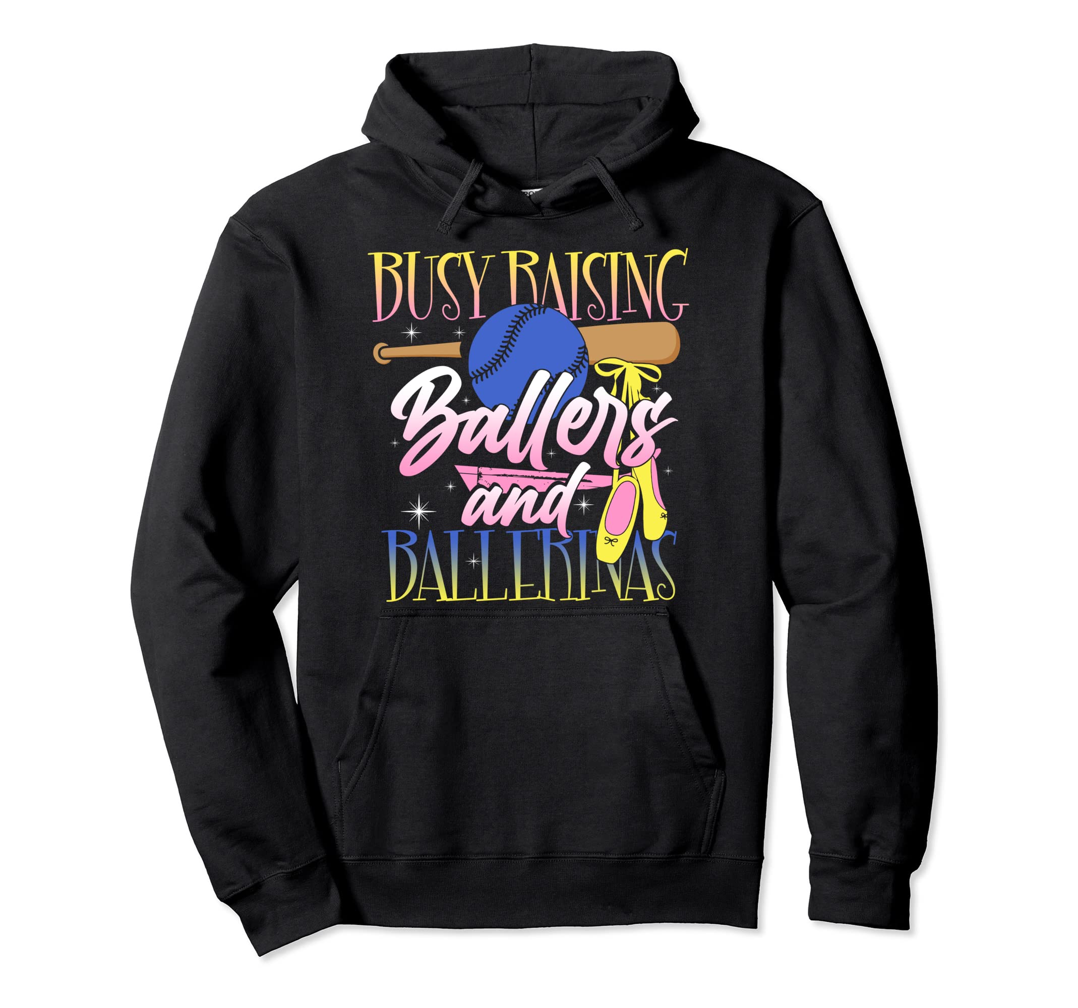 Baseball Dance Mom Busy Raising Hoodie - Casual Everyday Wear for Adults - T-Shirt, Sweatshirt, Hoodie