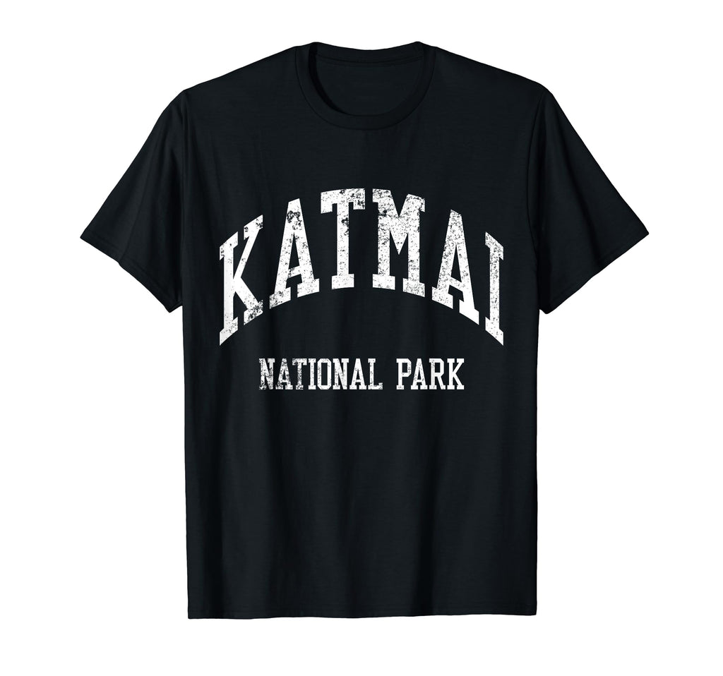 Katmai National Park 70S College T-Shirt - Minimalist Print Men Women - T-Shirt, Sweatshirt, Hoodie