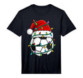 Soccer Santa Hat Lights Santa Sports T-Shirt - Unique Graphic for Adults - T-Shirt, Sweatshirt, Hoodie