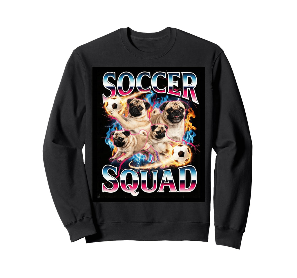 Funny Soccer Squad Dog Meme Sweatshirt - Custom Art Print for Adults - T-Shirt, Sweatshirt, Hoodie